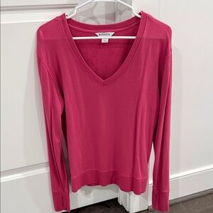 Athleta Women's Pink V-Neck Top